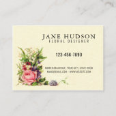 Elegant minimalistisch Visitekaartje van de Floral (Achterkant)