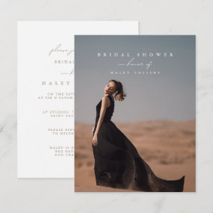 Elegant minimalistisch Vrijgezellenfeest voor foto Kaart