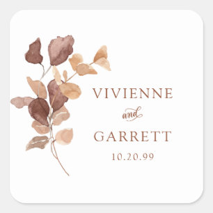 Elegant minimalistisch vuurgevecht vierkante sticker