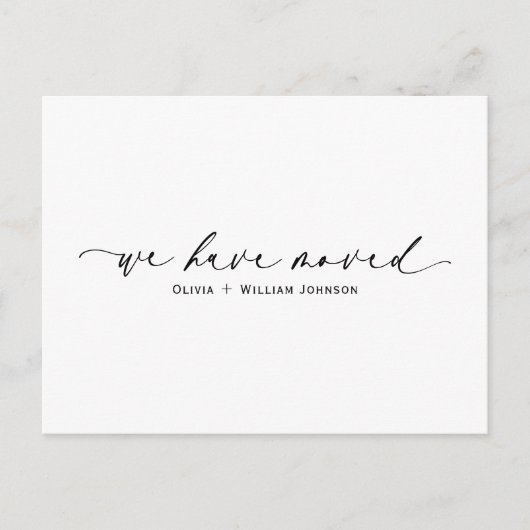 Elegant minimalistisch We hebben het script verpla Briefkaart (Voorkant)