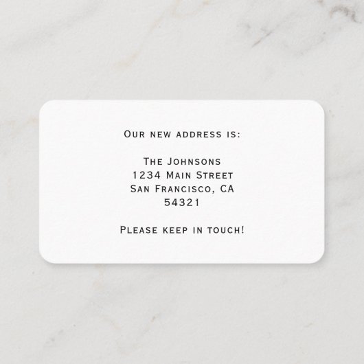 Elegant minimalistisch We hebben het script verpla Visitekaartje (Achterkant)