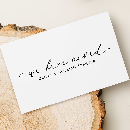 Elegant minimalistisch We hebben het script verpla Visitekaartje