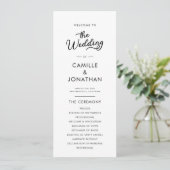 Elegant minimalistisch weddenschap programma (Staand voorkant)
