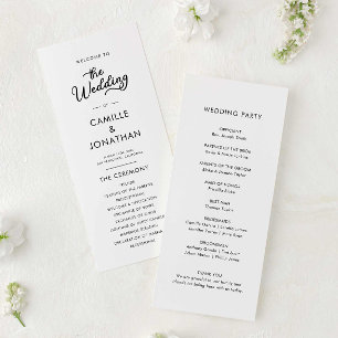 Elegant minimalistisch weddenschap programma