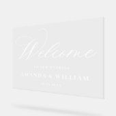 Elegant Minimalistisch WELKOM bruiloft Acryl Bord (Hoek)