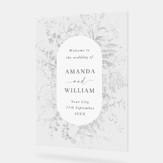 Elegant Minimalistisch WELKOM bruiloft Acryl Bord (Hoek)