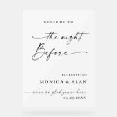 Elegant Minimalistisch WELKOM repetitie diner Acryl Bord (Voorkant)