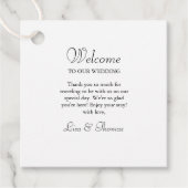 Elegant minimalistisch welkomstgeschenk Label (Voorkant)