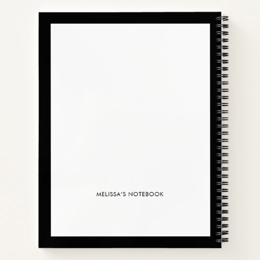 Elegant minimalistisch wit Notitieboek (Achterkant)