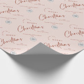 Elegant Minimalistisch Zakelijk Logo Kerstmis Cadeaupapier (Hoek)