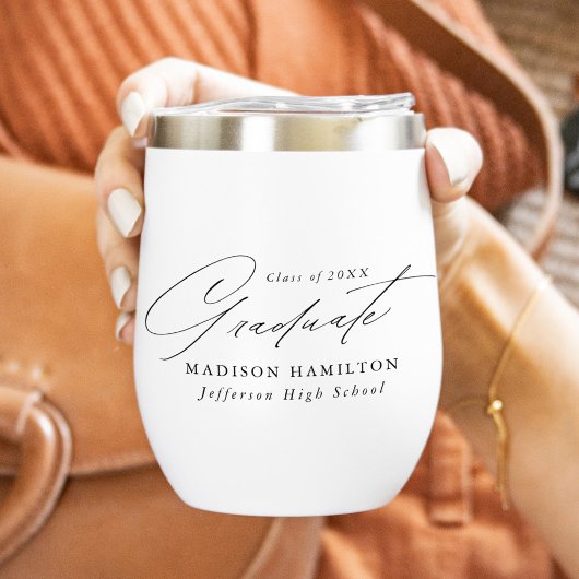 Elegant minimalistisch zwart Script-Afstuderen