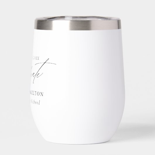 Elegant minimalistisch zwart Script-Afstuderen (Achterkant)