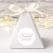 Elegant minimalistisch zwart Script-Afstuderen Ronde Sticker