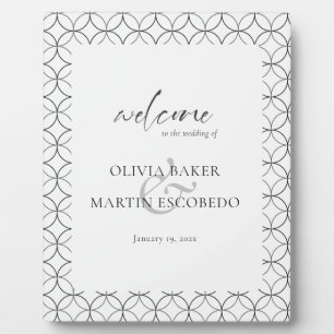 Elegant minimalistisch zwart wit fotoplaat