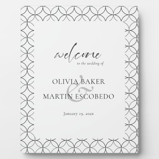 Elegant minimalistisch zwart wit fotoplaat (Voorkant)