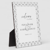 Elegant minimalistisch zwart wit fotoplaat (Zijkant)