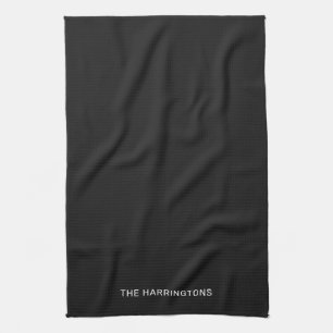 Elegant, minimalistisch zwart-wit (of uw kleuren) theedoek