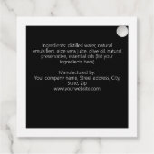 Elegant minimalistisch zwart-wit product Label (Achterkant)