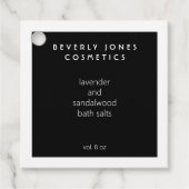 Elegant minimalistisch zwart-wit product Label (Voorkant)