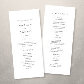 Elegant minimalistisch zwart-withuwelijk programma