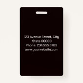 Elegant, minimalistische badge (Achterkant)