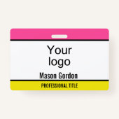 Elegant, minimalistische badge (Voorkant)