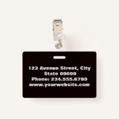 Elegant, minimalistische badge (Achterkant met clip)