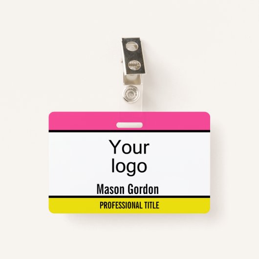 Elegant, minimalistische badge (Voorkant met clip)