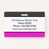 Elegant, minimalistische badge (Achterkant)