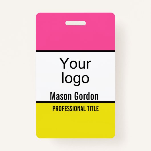 Elegant, minimalistische badge (Voorkant)