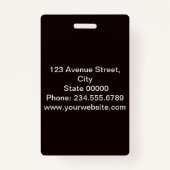 Elegant, minimalistische badge (Achterkant)