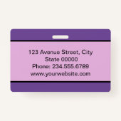 Elegant, minimalistische badge (Achterkant)