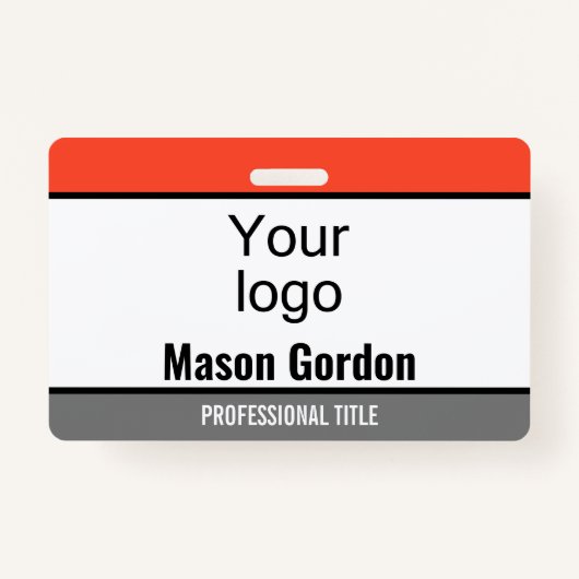 Elegant, minimalistische badge (Voorkant)