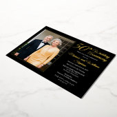 Elegant Minimalistische Foto 50ste Huwelijksverjaa Folie Uitnodiging (Gedraaid)