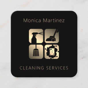 Elegant minimalistische luxe vierkante visitekaartje