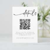 Elegant minimalistische QR-code — Kaart met detail (Staand voorkant)