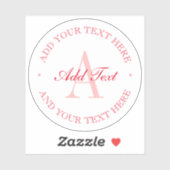 Elegant minimalistische rode bewerkbare tekst tran sticker (Vel)