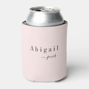 Elegant minimalistische scriptnaam op maat blikjeskoeler