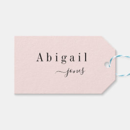 Elegant minimalistische scriptnaam op maat cadeaulabel