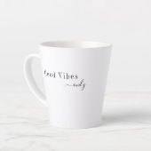 Elegant minimalistische scriptnaam op maat latte mok (Linkerhoek)