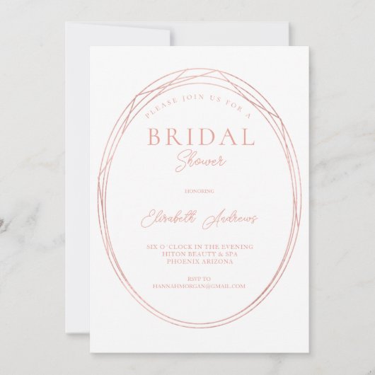 Elegant minimalistische uitnodiging (Voorkant)