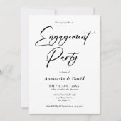 Elegant minimalistische uitnodiging van de Engagem (Voorkant)