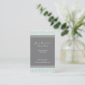 Elegant Mint Gray Damask Visitekaartjes (Staand voorkant)
