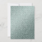 Elegant Mint Green Marble & Glitter Wedding Kaart (Achterkant)