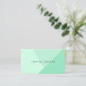 Elegant Mint Green Modern Simple Design-Sjabloon Visitekaartje (Staand voorkant)