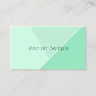 Elegant Mint Green Modern Simple Design-Sjabloon Visitekaartje