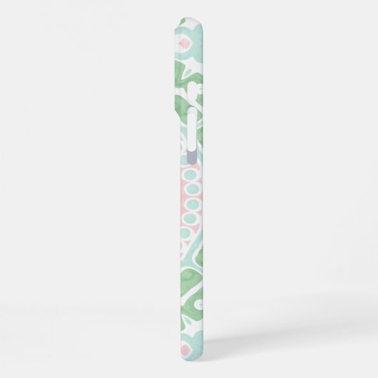 Elegant Mint Rose Mandala Design iPhone Hoesje (Linkerkant)