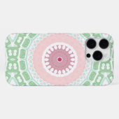 Elegant Mint Rose Mandala Design iPhone Hoesje (Achterkant horizontaal)