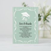 Elegant Mint White Afstuderen Hartelijk dank Kaart (Staand voorkant)