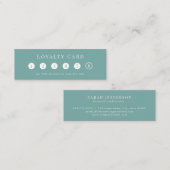 Elegant Mint White Simple 6 Punch Professional Klantenkaartje (Voorkant / Achterkant)